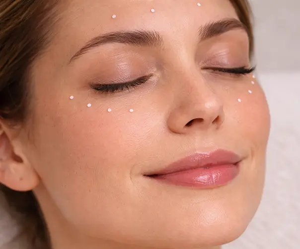 Client receiving facial aesthetic treatment at Soluna Aesthetics Bournemouth